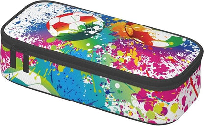 Colorful Soccer Pencil Case Big Capacity Storage Pencil Pouch Stationery Bags - Image 3