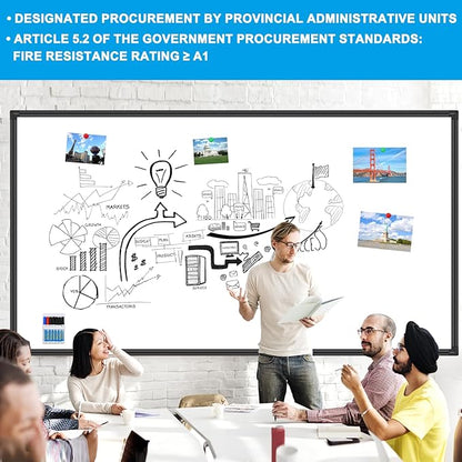 H-Qprobd 96"x48" White Board for Wall Commercial-Grade Large Magnetic Dry Erase - Image 7
