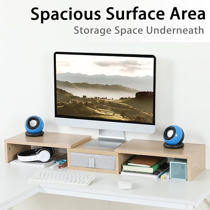 TEAMIX 3 Shelf Monitor Stand Riser - Image 3