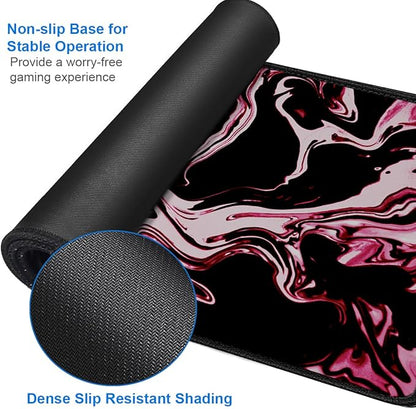 Gaming Mouse Pad, 31.5x15.7 inch Large Extended Computer Keyboard Mouse Mat - Image 4
