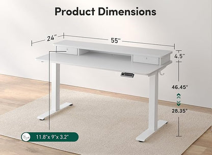 FEZIBO 55 x 24 Inch Height Adjustable Electric Standing Desk - Image 3