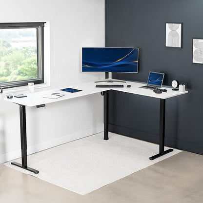 VIVO Electric Corner 84 x 63 inch L-Shaped Standing Desk, Memory Height - Image 8