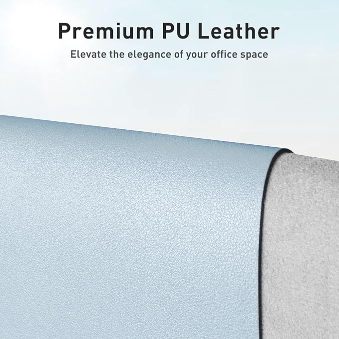 Aothia Faux Leather Desk Mat – Large Mouse Pad, Non-Slip PU Leather Blotter - Image 2