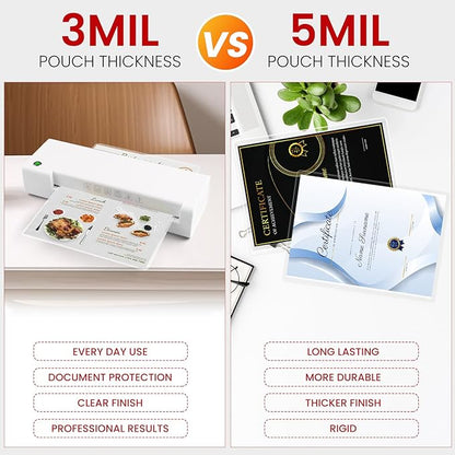 CAREGY 300 Pack Laminating Sheets, Holds 8.5 x 11 Inch Sheets, 5 Mil Thermal - Image 3