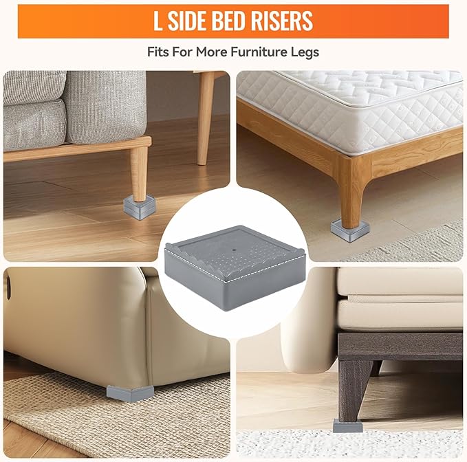 shouwuhho Furniture Risers, 8 Pack Bed Risers - Image 4