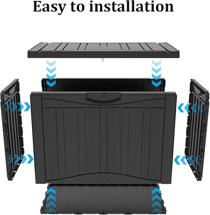 TARKARI 50 Gallon Lockable Resin Deck Box, Waterproof & UV-Resistant Outdoor - Image 7