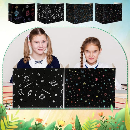 Crtiin 24 Pcs Privacy Folders for Students Desk Dividers Standard School - Image 6
