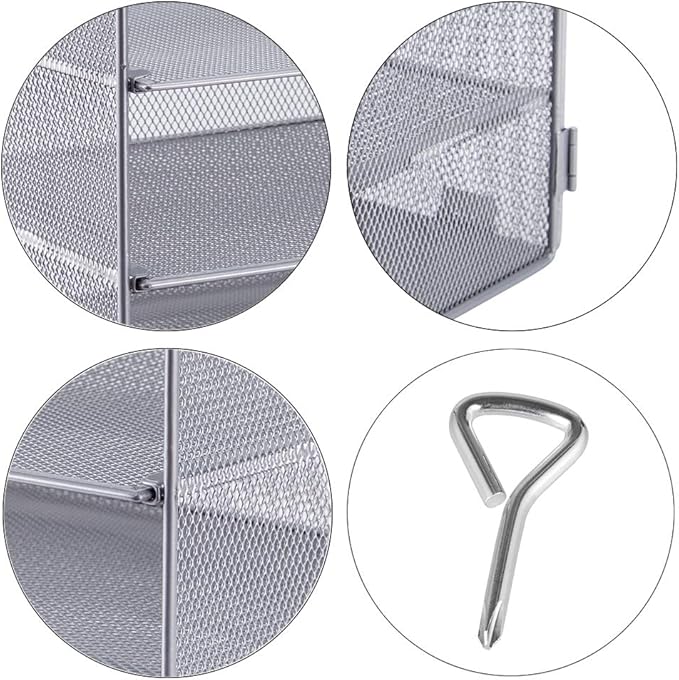 EASEPRES 5 Slot Mesh Desk Organizer Tray, File Paper Letter Folder Holder - Image 5