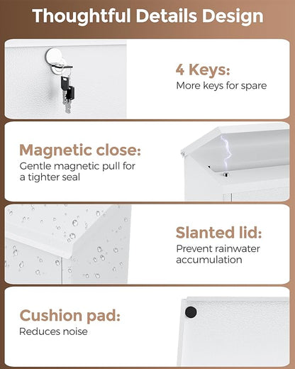 LAND·VOI Locking Wall-Mount Mailbox - Image 3