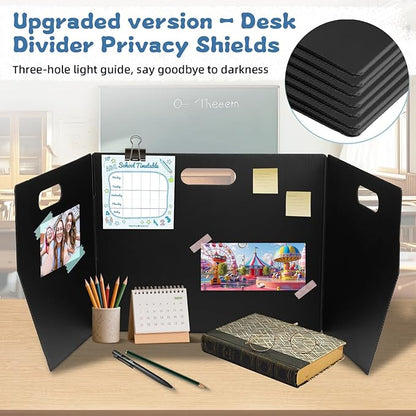 24-Pack Plastic Desk Dividers for Students, Privacy Folders for Students - Image 5