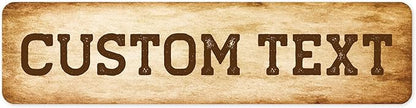 Custom Sign, Custom Street Sign, 11 Font Colors, 13 Font Styles, 4 Hole Options by MySignCenter