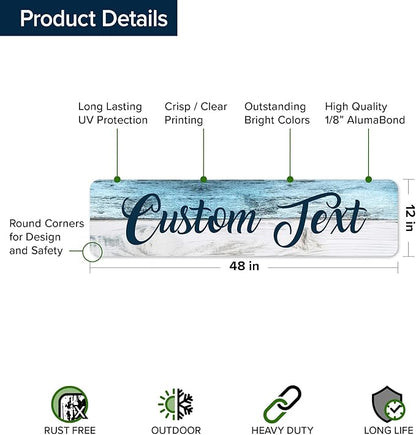 Custom Sign, Custom Street Sign, 11 Font Colors, 13 Font Styles, 4 Hole Options - Image 6