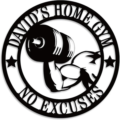 Personalized Home Gym Name Metal Sign, Custom Home Gym Decor，Custom Gym Metal by HYTSIGN