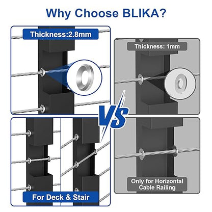 BLIKA 20Pack Cable Railing Adhesive Sleeves - Image 3