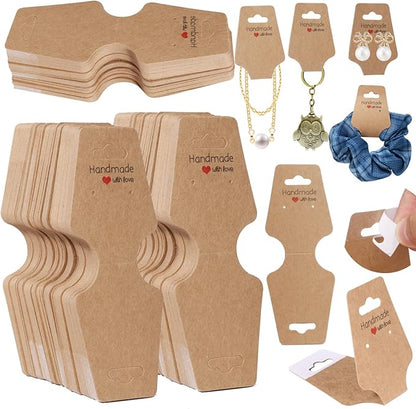200PCS Bracelet Display Cards Sturdy Necklace Holder Cards Self Adhesive by Femtindo