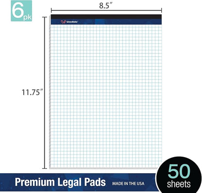 Woodlake Graph Paper Pads 8.5 x 11, 4x4 Quad Ruled, Premium Thick Paper Made In - Image 3