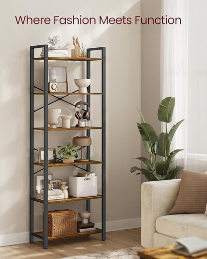 VASAGLE 6-Tier Bookshelf, Bookcase - Image 4