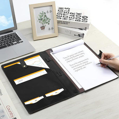 Jack&Chris Leather Portfolio, A4 Document Folder Legal Pad Padfolio, - Image 5
