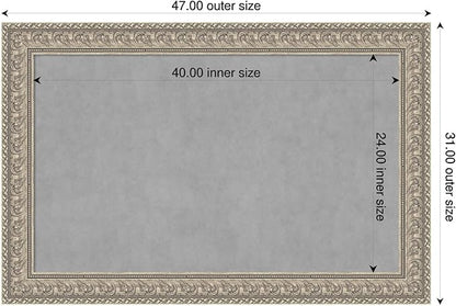 Amanti Art Silver Framed Magnetic Board 31x47 Large Vision Board - Image 2