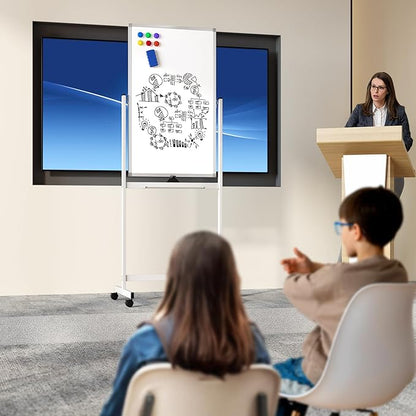 Neatsure Rolling Whiteboard on Wheels, Portable Standing Dry Erase Board Easel - Image 2
