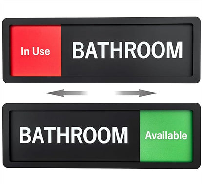 Bathroom Sign – In Use/Available Slide Switch Sign, Premium Durable Acrylic by Unknown