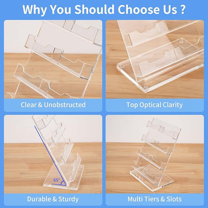 NIUBEE Acrylic Business Card Holder 8 Slots - Image 2