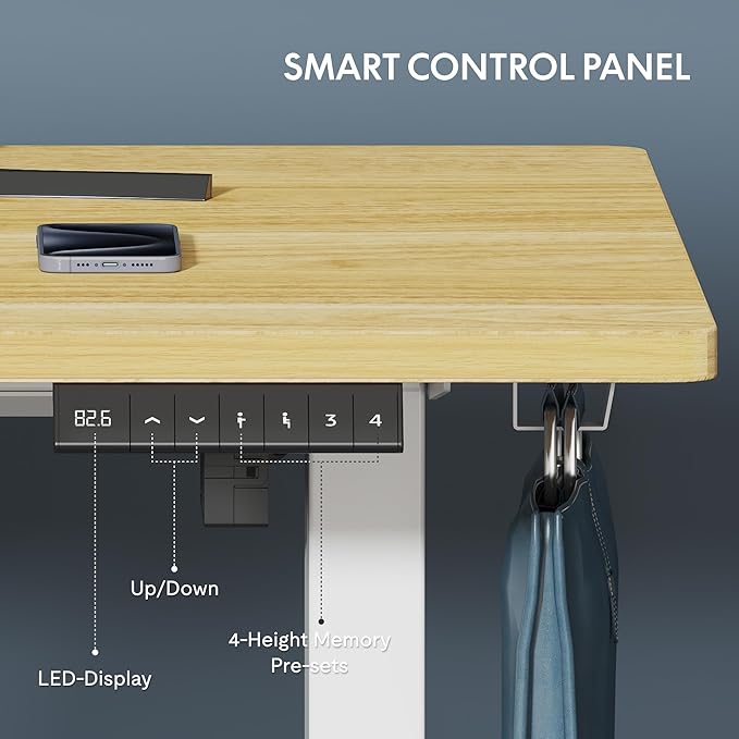 FLEXISPOT One-Piece Electric Standing Desk, 55 x 28 Inches Adjustable Desk - Image 4