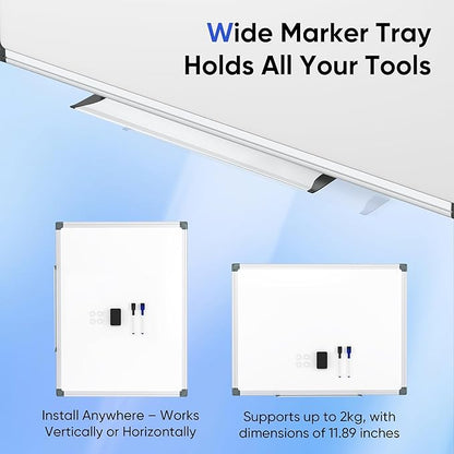 VUSIGN 36" x 24" Magnetic Whiteboard - Image 4