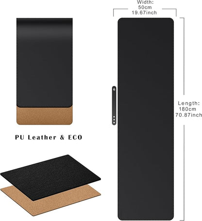 Mydours 70.9"x19.7" Black Desk Pad - Image 2