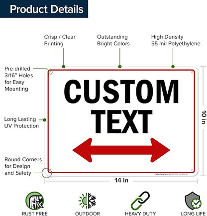 Custom Two Way Arrow Directional Sign by My Sign Center - Image 6