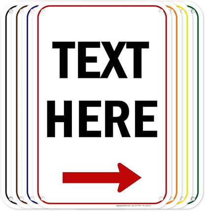 Custom Arrow, Custom Directional Sign, Right Arrow, 12x18 Inches, 55 mil thick by MySignCenter