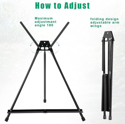 Xinnun 12 Pcs Aluminum 15'' to 21'' High Tabletop Easel Display Adjustable - Image 4