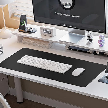 Boutilon Leather Desk Pad Protector, Non-Slip Mouse Pad, Laptop Desk Pad - Image 6