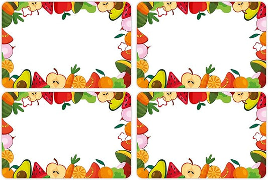 Wonmon 200 PCS Fruit Name Tags Stickers, Self Adhesive Cute Fruits Style Name by wonmon