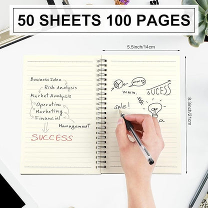 Yahenda 72 Pcs Spiral Notebook Bulk A5 Journal Lined 8.3'' x 5.5'' Writing - Image 4