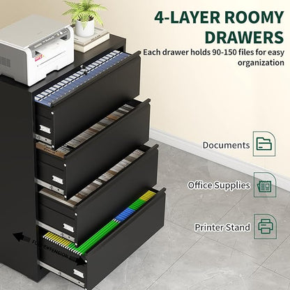 4 Drawer Lateral File Cabinet - Image 5
