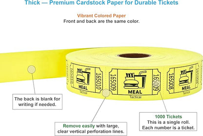 Tacticai 1000 Raffle Tickets, Single Roll, Ticket - Image 2