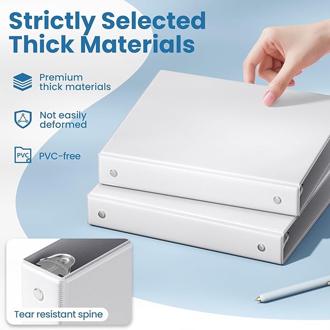 SUNEE White Binders 1 Inch 36 Pack Bulk - Image 4