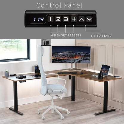 VIVO Electric Corner 75 x 63 inch L-Shaped Standing Desk, Memory Height - Image 5