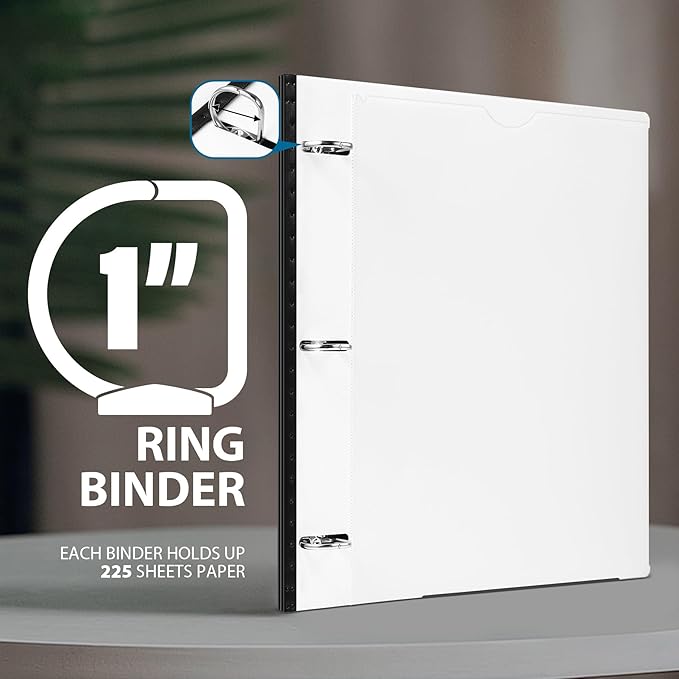 WOT I 1 Inch Telescoping 3 Ring Binder, Expandable Flexible Binder - Image 5