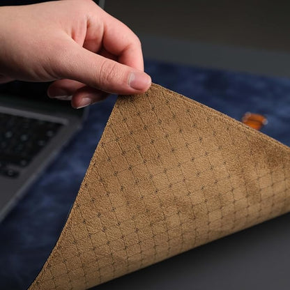 TORONATA Jersey Genuine Calfskin Leather Desk Pad, Office Desk Mat - Image 4