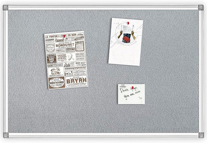36x24-Inch Gray Felt Bulletin Board - Image 8