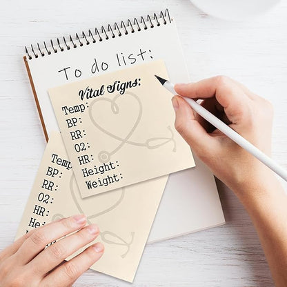 4 Pack Nurse Sticky Notes for Vital Signs – Daily Monitoring Notepad, Patient - Image 4