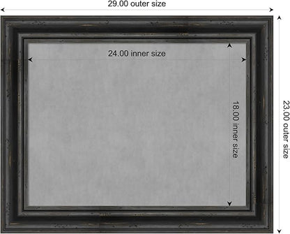 Amanti Art Black Framed Magnetic Board 23x29 Medium Vision Board - Image 4