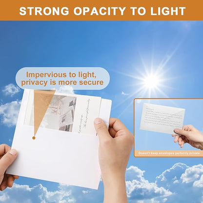 Silunkia White Blank Note Cards and Envelopes 5 x 7 Heavyweight Single Panel - Image 6