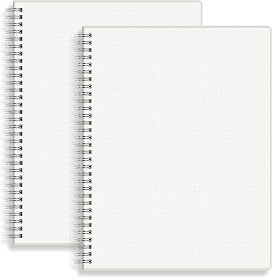 HULYTRAAT Large Dot Grid Spiral Notebook, 8.5" x 11", Premium 100gsm Ivory by HULYTRAAT
