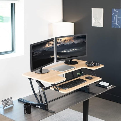VIVO 42 inch Height Adjustable Stand Up Desk Converter, V Series, Quick Sit to - Image 2