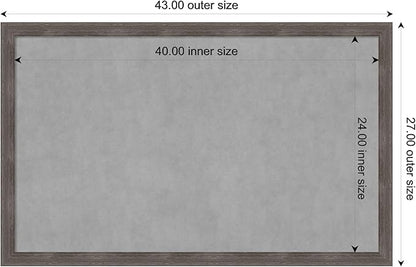Amanti Art Grey Framed Magnetic Board 27x43 Large Vision Board - Image 3