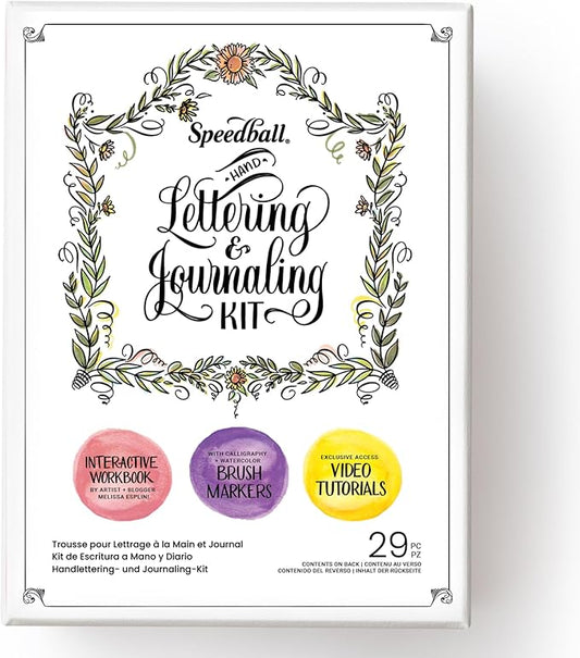 Speedball Hand-Lettering & Journaling Set, Brush Tip Pens Calligraphy, Bullet by SpeedballArt