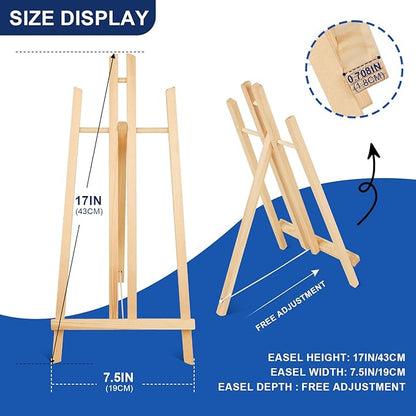ESRICH 10pcs 17 Inch Tabletop Easels, Wood Easel - Image 2